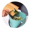 Atkritumu tvertne rotho Albula taisnstūrveida plastmasas 6 L, pārstrādāta plastmasa, tumši zaļa, pakaramā atvere