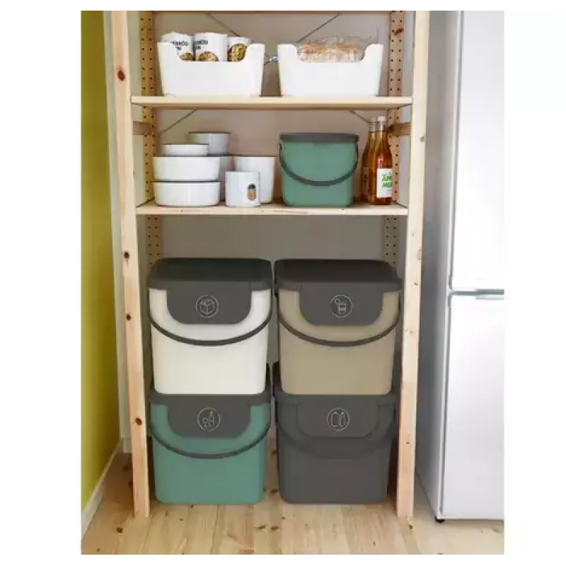 Atkritumu tvertne Rotho Albula taisnstūra, 40 L, tehnopolimērs, kapučīno, 400×358×340 mm, pakaramā caurums