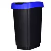 Trīs nodalījumu atkritumu šķirotājs rotho Twist 3 × 25 L (tehnopolimērs, melns, 252 × 333 × 476 mm)
