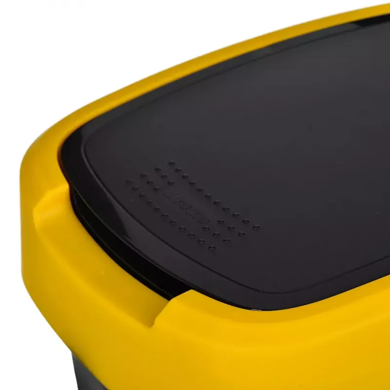 Trīs nodalījumu atkritumu šķirotājs rotho Twist 3 × 25 L (tehnopolimērs, melns, 252 × 333 × 476 mm)