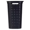 Veļas grozs rotho Brisen 50 L ventilējams plastmasas grozs ar vāku un iekarināšanas atveri, melns, 340×431×529 mm