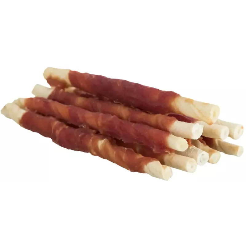 Trixie Dog Chewing Rolls Denta Fun Duck 80 g — košļājama zobu kopšanas našķis pieaugušiem suņiem, 12 cm