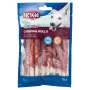 Trixie Dog Chewing Rolls Denta Fun Duck 80 g — košļājama zobu kopšanas našķis pieaugušiem suņiem, 12 cm