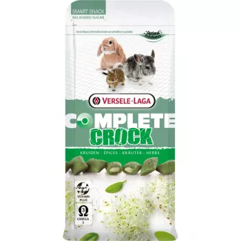 Versele-Laga uzkoda Crock Herbs 50 g – garšaugu garšas našķis pieaugušiem trušiem, E vitamīns, bez konservantiem, doypack iepakojumā