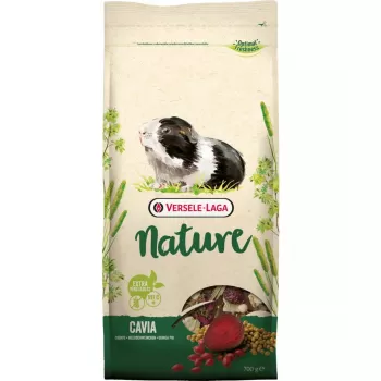 Snack Versele-Laga Cavia Nature 2,3 kg — jūrascūciņu barība, 15% olbaltumvielu, 16% kopšķiedras, 3% tauku, garšaugi, D3 vitamīns, bez konservantiem un cukura