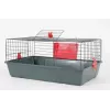 Grauzēju būris ZOLUX Classic 80 — divstāvu metāla/plastmasas novietne, 800×430×330 mm, 31 mm stieņu atstarpes, pelēks/sarkans