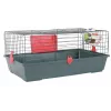 Grauzēju būris ZOLUX Classic 80 — divstāvu metāla/plastmasas novietne, 800×430×330 mm, 31 mm stieņu atstarpes, pelēks/sarkans