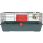 Grauzēju būris ZOLUX Classic 80 — divstāvu metāla/plastmasas novietne, 800×430×330 mm, 31 mm stieņu atstarpes, pelēks/sarkans