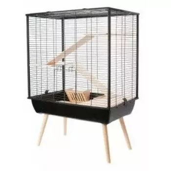 Cage ZOLUX Neo Cozy Large Rodents H80 melns — metāla/plastmasas būris žurkām un pelēm, A 80 cm, P 78 cm, D 48 cm