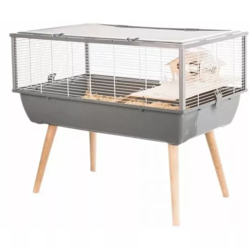 Grauzēju būris ZOLUX Neo Nigha H36 ar 2 līmeņiem, plastmasas pamatne, 780×480×360 mm, pelēks