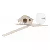 Grauzēju būris ZOLUX Neo Nigha mazs H36 melns, koks, W780×D360×H480 mm, komplektā skriešanas ritenis