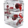 Grauzēju būris ZOLUX Rody3 Trio — mazo dzīvnieku mājvieta, metāls/plastmasa, 410×270×530 mm, 3 kg, komplektā ar skriešanas riteni
