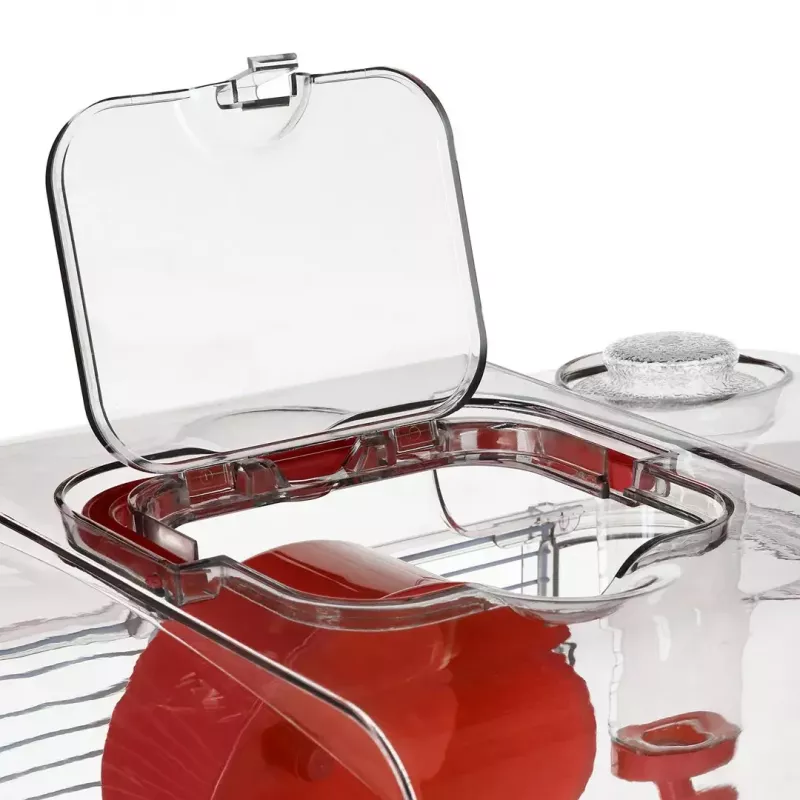 Grauzēju būris ZOLUX Rody3 Trio — mazo dzīvnieku mājvieta, metāls/plastmasa, 410×270×530 mm, 3 kg, komplektā ar skriešanas riteni