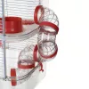 Grauzēju būris ZOLUX Rody3 Trio — mazo dzīvnieku mājvieta, metāls/plastmasa, 410×270×530 mm, 3 kg, komplektā ar skriešanas riteni