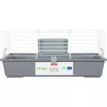 Grauzēju būris ZOLUX Primo 80 cm — balts/pelēks, 80 cm garš, 810×360×540 mm, metāls/plastmasa
