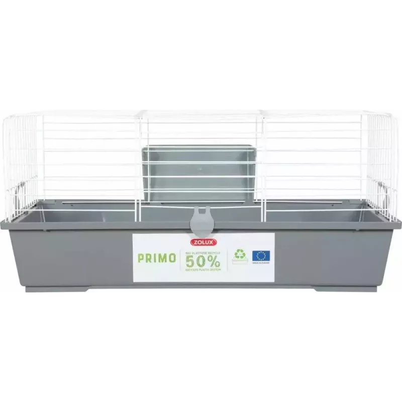 Grauzēju būris ZOLUX Primo 80 cm — balts/pelēks, 80 cm garš, 810×360×540 mm, metāls/plastmasa