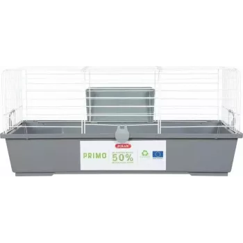 Grauzēju būris ZOLUX Primo 80 cm — balts/pelēks, 80 cm garš, 810×360×540 mm, metāls/plastmasa