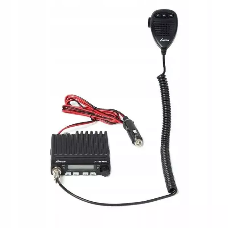 Auto CB radio Luiton LT-198, 40 AM/FM kanāli, 4 W, 12–24 V, melns, cigarešu aizdedzinātāja spraudnis
