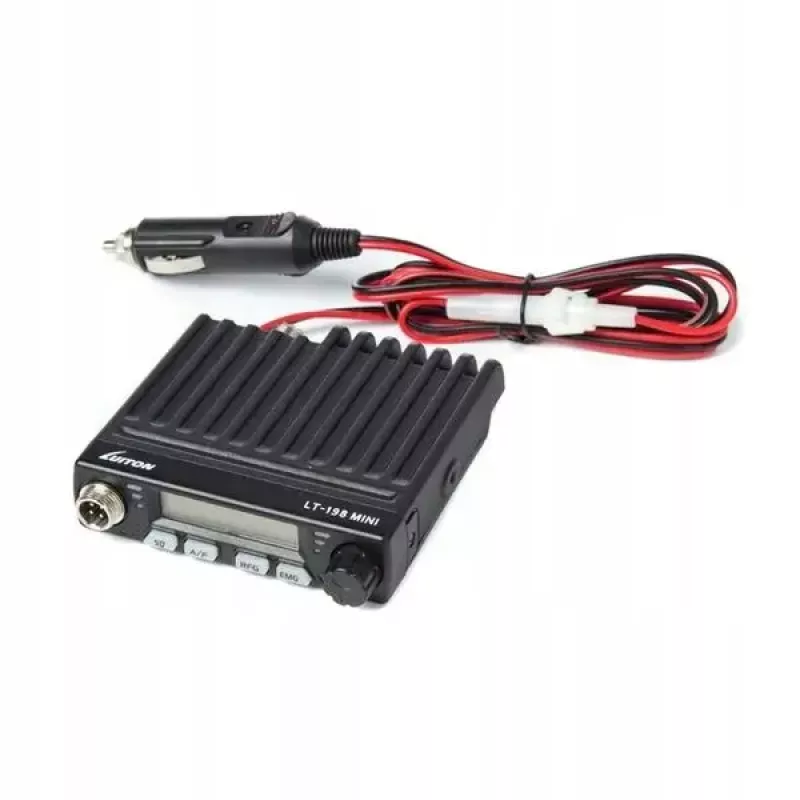 Auto CB radio Luiton LT-198, 40 AM/FM kanāli, 4 W, 12–24 V, melns, cigarešu aizdedzinātāja spraudnis