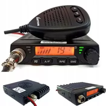 Auto CB radio Luiton LT-198, 40 AM/FM kanāli, 4 W, 12–24 V, melns, cigarešu aizdedzinātāja spraudnis