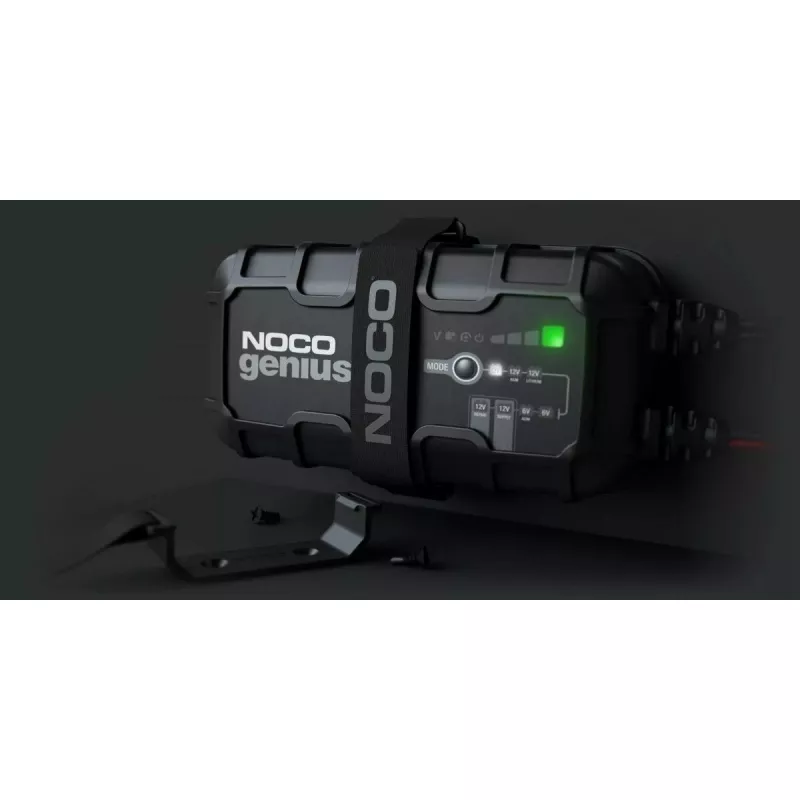 Bateriju lādētājs NOCO GENIUS10 EU 10 A 6V un 12V baterijām — apkope un desulfatācija, 150 W, Li‑Ion/AGM/Geleja, IPX ūdensizturīgs