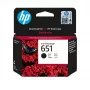 HP 651 Melns Oriģināls Ink Advantage kārtridžs, melns, 1 gab., 600 lappuses
