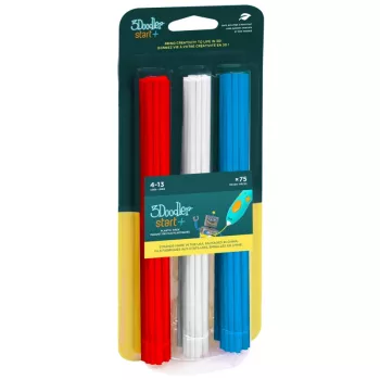 3Doodler Start 3DS-ECO-MIX1-75 3D drukas materiāls Kompostējama plastmasa Zila, Sarkana, Balta 1 g