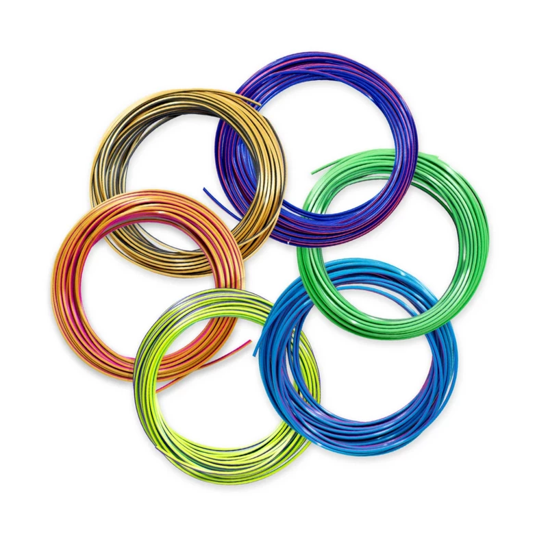 3Doodler FLOW-TRIFILLS 3D drukas materiāls Polilaktīnskābe (PLA) Melns, Zils, Vara, Zelta, Zaļš, Violets, Sarkans 260 g