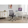 Grozais biroja krēsls ActiveJet YK01 — polsterēts auduma sēdeklis, sieta atzveltne, pelēks, regulējams augstums 46–56 cm