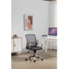 Grozais biroja krēsls ActiveJet YK01 — polsterēts auduma sēdeklis, sieta atzveltne, pelēks, regulējams augstums 46–56 cm