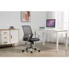 Grozais biroja krēsls ActiveJet YK01 — polsterēts auduma sēdeklis, sieta atzveltne, pelēks, regulējams augstums 46–56 cm
