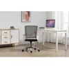 Grozais biroja krēsls ActiveJet YK01 — polsterēts auduma sēdeklis, sieta atzveltne, pelēks, regulējams augstums 46–56 cm