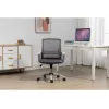 Grozais biroja krēsls ActiveJet YK01 — polsterēts auduma sēdeklis, sieta atzveltne, pelēks, regulējams augstums 46–56 cm