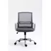 Grozais biroja krēsls ActiveJet YK01 — polsterēts auduma sēdeklis, sieta atzveltne, pelēks, regulējams augstums 46–56 cm