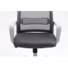 Grozais biroja krēsls ActiveJet YK01 — polsterēts auduma sēdeklis, sieta atzveltne, pelēks, regulējams augstums 46–56 cm
