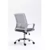 Grozais biroja krēsls ActiveJet YK01 — polsterēts auduma sēdeklis, sieta atzveltne, pelēks, regulējams augstums 46–56 cm