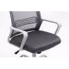 Grozais biroja krēsls ActiveJet YK01 — polsterēts auduma sēdeklis, sieta atzveltne, pelēks, regulējams augstums 46–56 cm