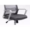 Grozais biroja krēsls ActiveJet YK01 — polsterēts auduma sēdeklis, sieta atzveltne, pelēks, regulējams augstums 46–56 cm