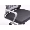 Grozais biroja krēsls ActiveJet YK01 — polsterēts auduma sēdeklis, sieta atzveltne, pelēks, regulējams augstums 46–56 cm