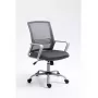 Grozais biroja krēsls ActiveJet YK01 — polsterēts auduma sēdeklis, sieta atzveltne, pelēks, regulējams augstums 46–56 cm