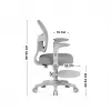 Grozámais krēsls mark adler Junior 5.0 — ergonomiska sieta atzveltne, putu sēdeklis, regulējams augstums 42–54 cm, pelēks