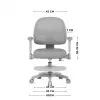 Grozámais krēsls mark adler Junior 5.0 — ergonomiska sieta atzveltne, putu sēdeklis, regulējams augstums 42–54 cm, pelēks