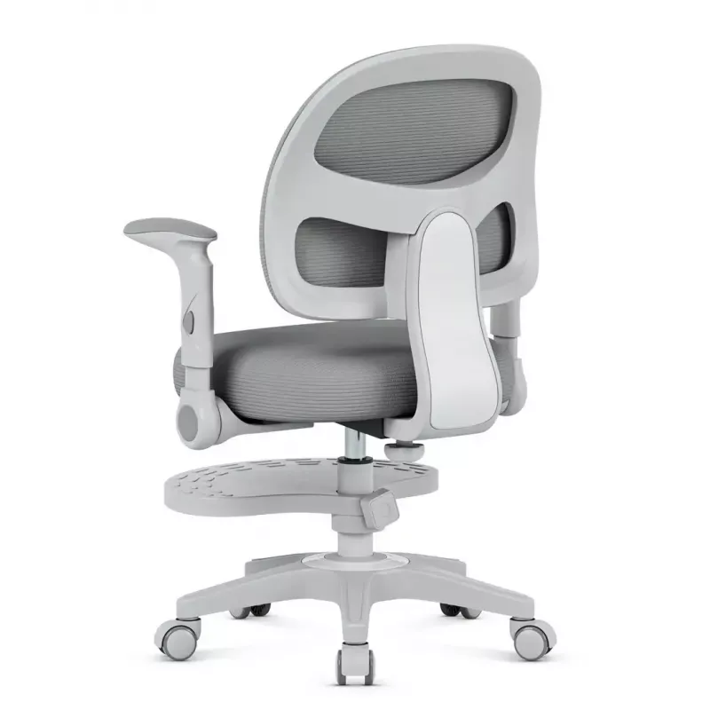 Grozámais krēsls mark adler Junior 5.0 — ergonomiska sieta atzveltne, putu sēdeklis, regulējams augstums 42–54 cm, pelēks