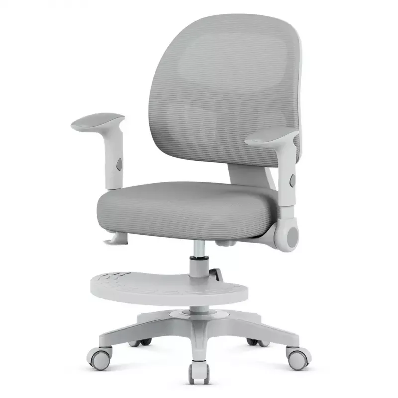 Grozámais krēsls mark adler Junior 5.0 — ergonomiska sieta atzveltne, putu sēdeklis, regulējams augstums 42–54 cm, pelēks