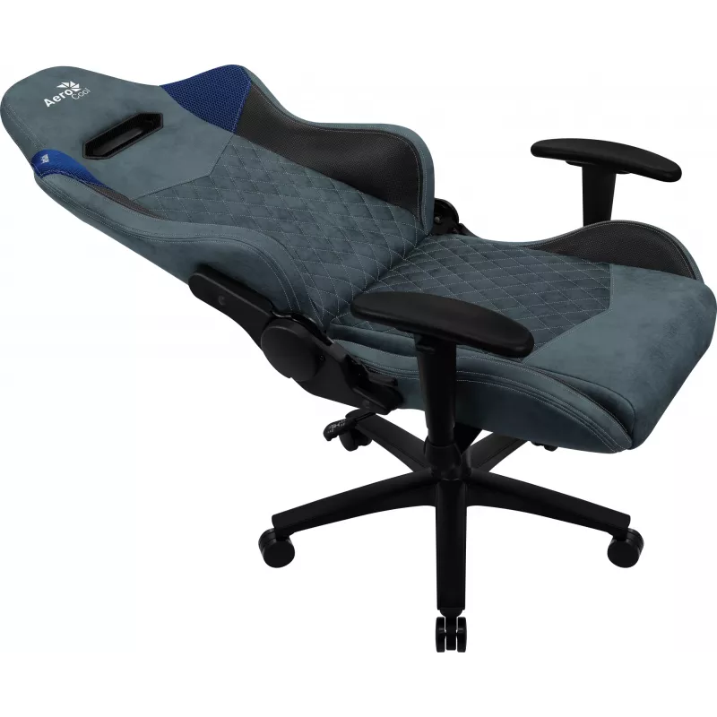 Aerocool DUKE AeroSuede universāls spēļu krēsls, melns, zils