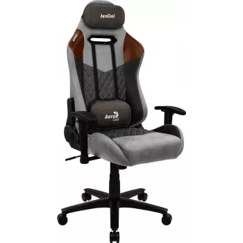 Aerocool DUKE AeroSuede universālais spēļu krēsls melns, brūns, pelēks