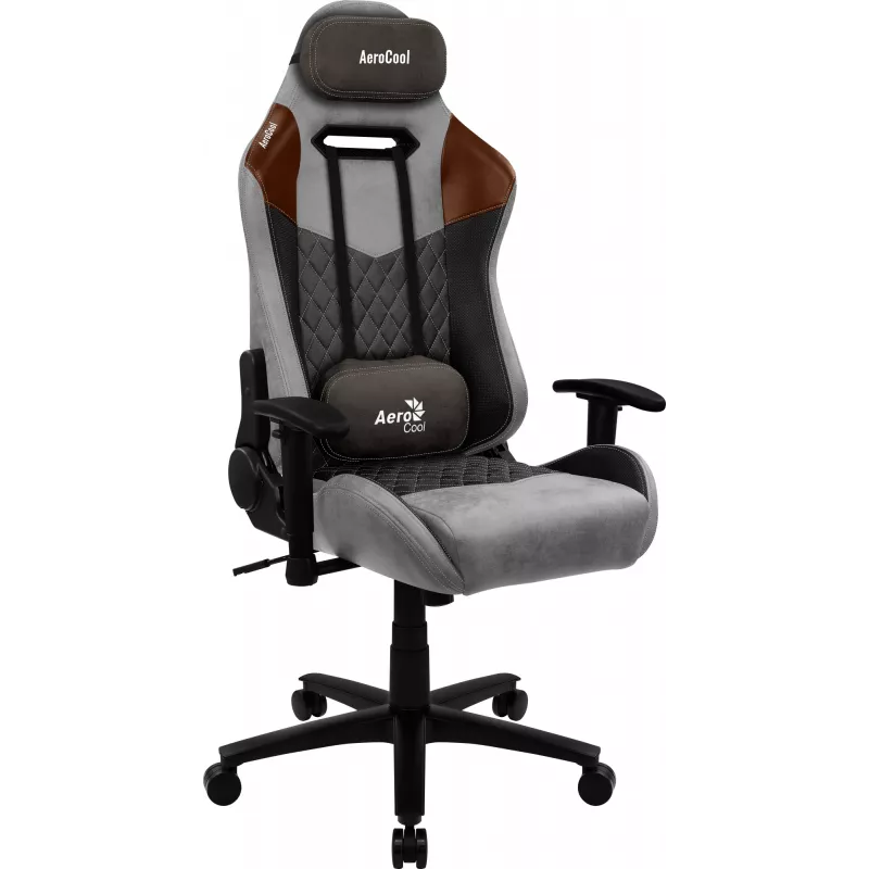Aerocool DUKE AeroSuede universālais spēļu krēsls melns, brūns, pelēks