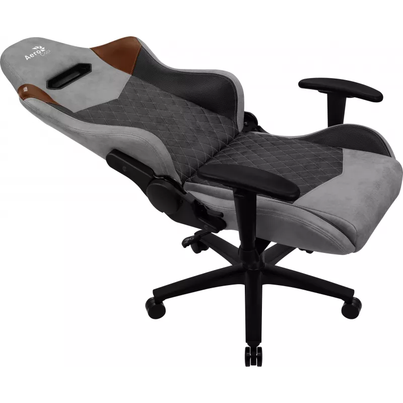 Aerocool DUKE AeroSuede universālais spēļu krēsls melns, brūns, pelēks