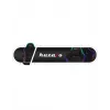 Huzaro FORCE 4.4 RGB spēļu krēsls melns — auduma polsterēts kausa sēdeklis, maksimālā slodze 130 kg, regulējama atzveltne, augstums 115–125 cm, RGB apgaismojums
