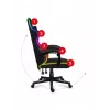 Huzaro FORCE 4.4 RGB spēļu krēsls melns — auduma polsterēts kausa sēdeklis, maksimālā slodze 130 kg, regulējama atzveltne, augstums 115–125 cm, RGB apgaismojums